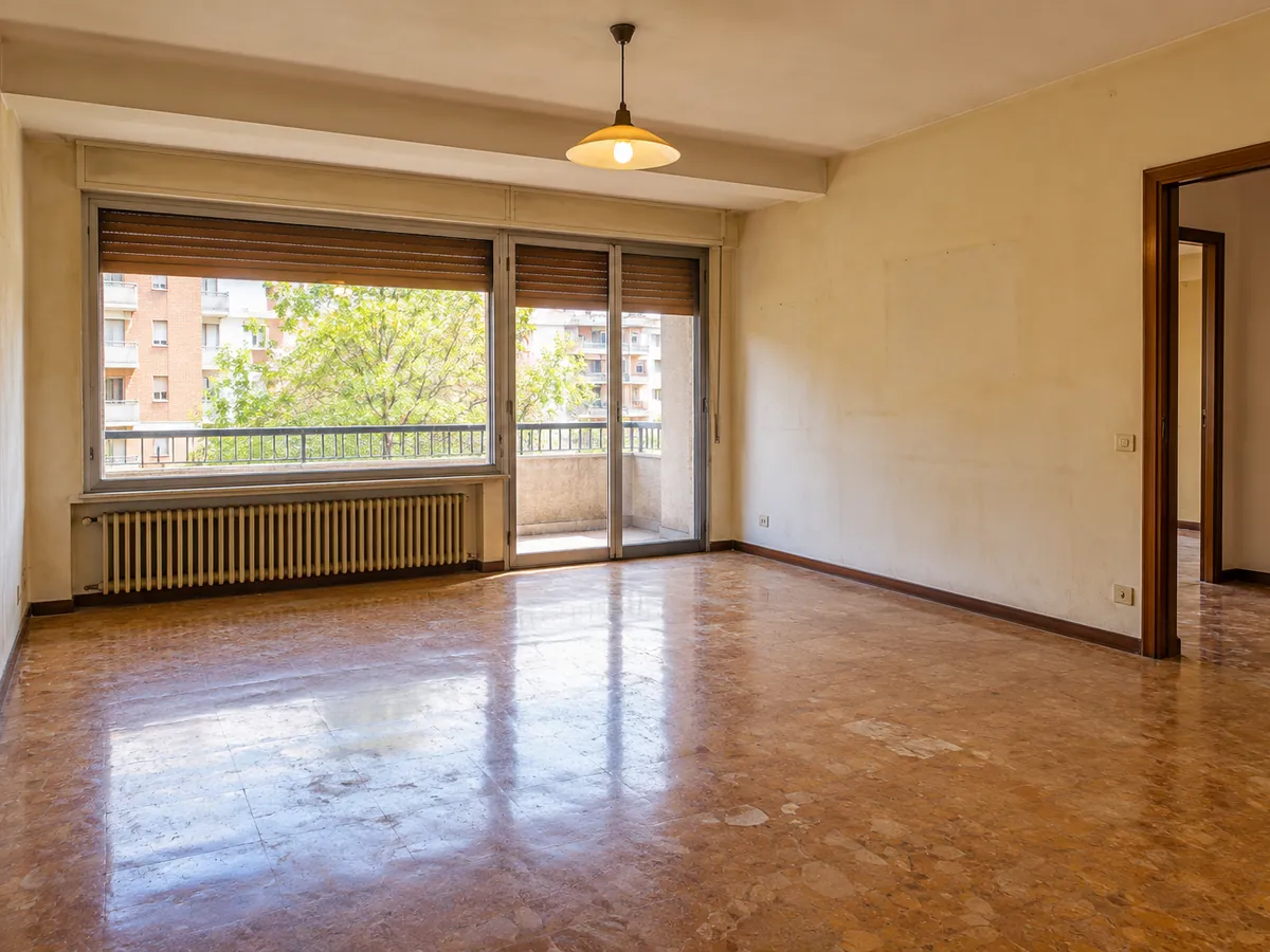Living room floors — Before